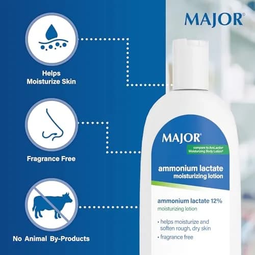 MAJOR Ammonium Lactate 12% Moisturizing Lotion 237ml (8 Fl Oz) | Fragrance-Free Hydration for Rough, Dry Skin thumbnail 4