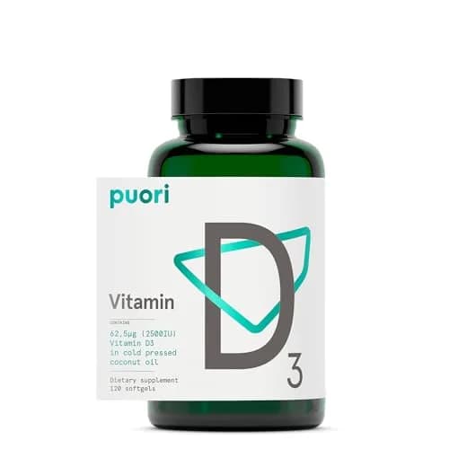 Puori Vitamin D3 Softgels for Adults 120 Count | Supports Bone & Immune Health thumbnail 1