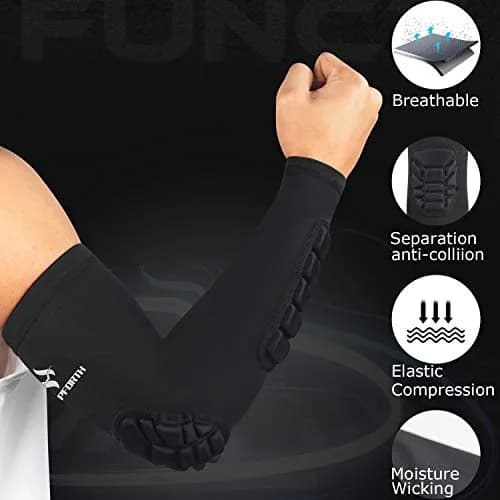 HOPEFORTH Impact Protection Gear 2PCS Padded Arm Elbow Forearm Sleeves | Impact-Absorbing EVA Padding thumbnail 4