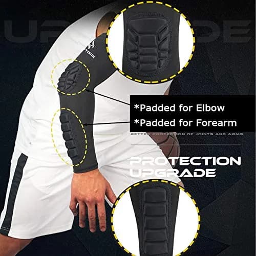 HOPEFORTH Impact Protection Gear 2PCS Padded Arm Elbow Forearm Sleeves | Impact-Absorbing EVA Padding thumbnail 3