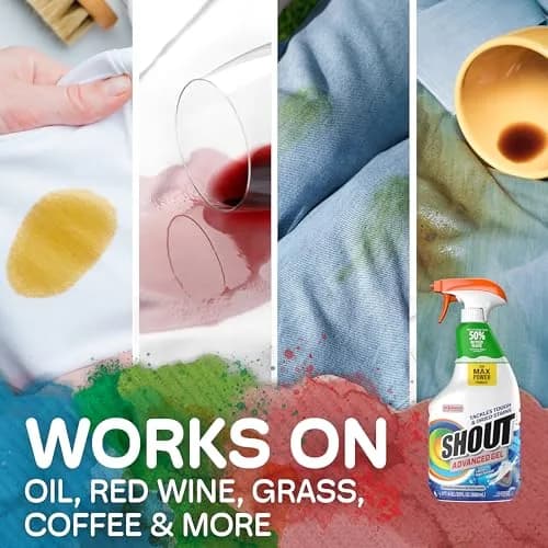 SHOUT Advanced Gel Laundry Stain Remover Spray 22 Fl Oz (650ml) | 70% More Stain-Fighting Power thumbnail 5