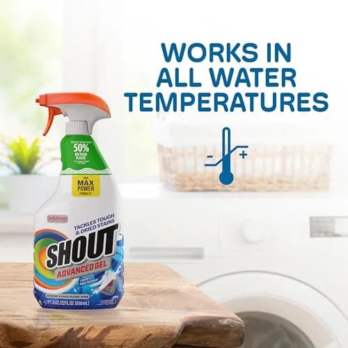 SHOUT Advanced Gel Laundry Stain Remover Spray 22 Fl Oz (650ml) | 70% More Stain-Fighting Power thumbnail 8
