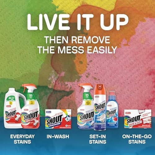 SHOUT Advanced Gel Laundry Stain Remover Spray 22 Fl Oz (650ml) | 70% More Stain-Fighting Power thumbnail 9