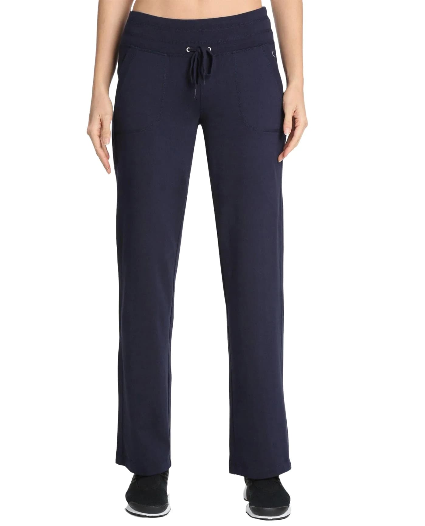 Danskin Women's Drawcord Pant X-Small Midnight Navy | Comfortable Yoga & Lounge Wear