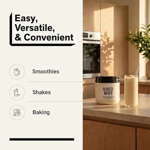 NAKED Whey Protein Powder 1 lb (454 g) | Grass-Fed, NSF Certified, 25g Protein Per Serving thumbnail 7