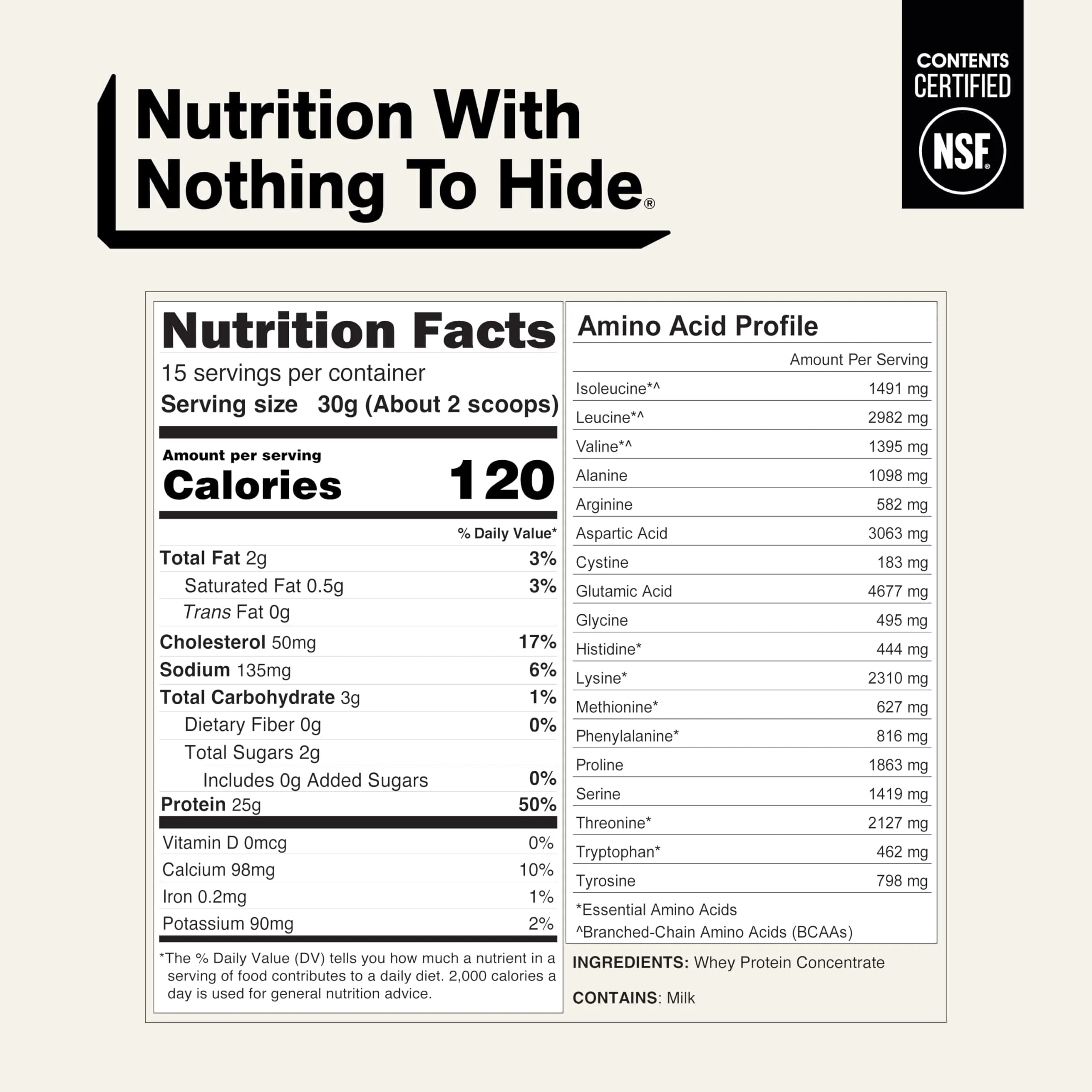 NAKED Whey Protein Powder 1 lb (454g) | NSF Certified Grass-Fed Protein - view 5