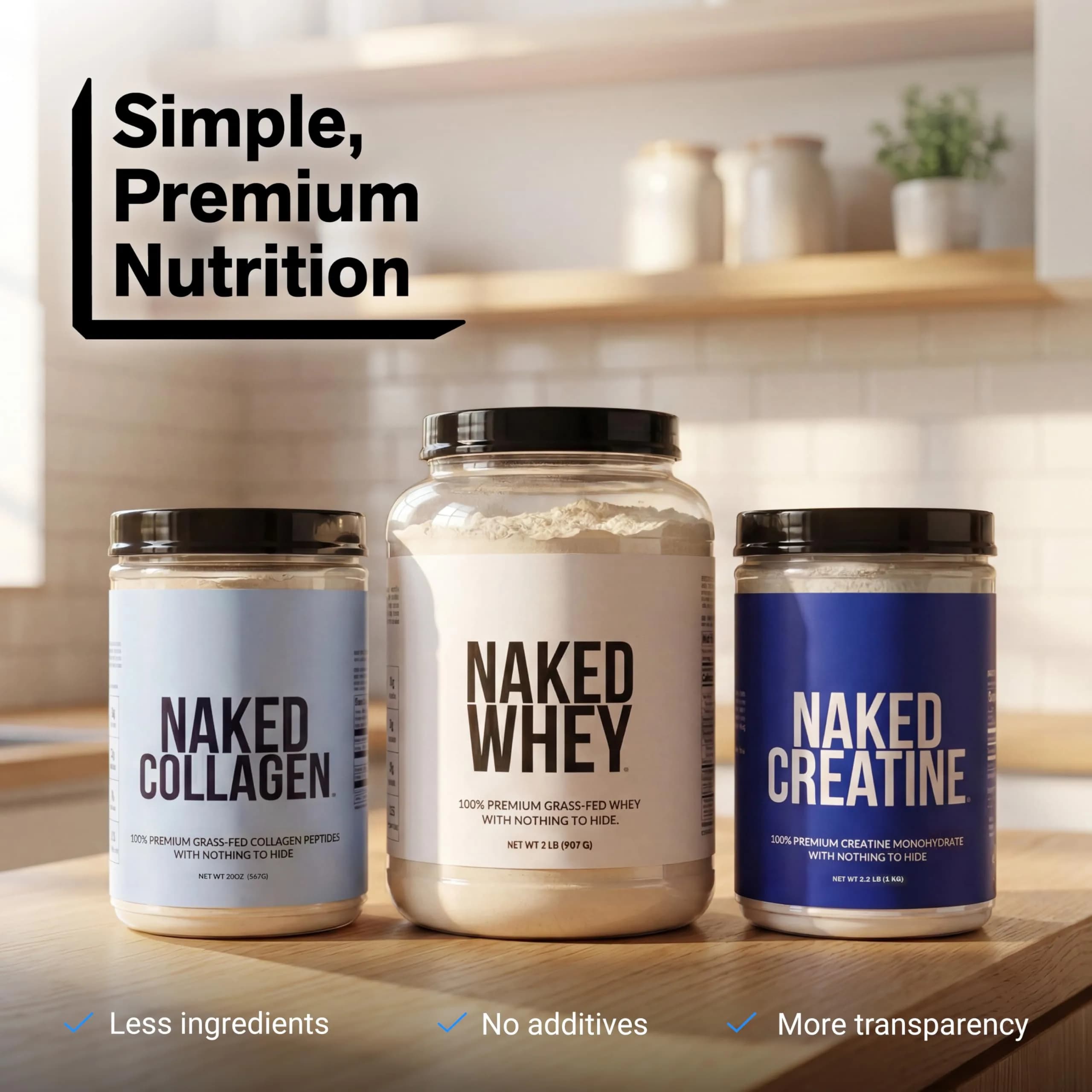 NAKED Whey Protein Powder 1 lb (454g) | NSF Certified Grass-Fed Protein - view 8