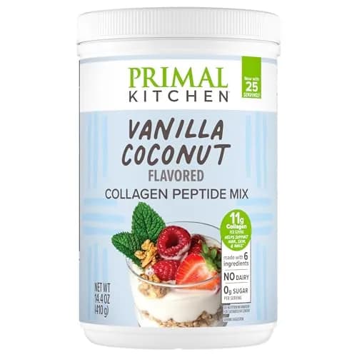 Primal Kitchen Vanilla Collagen Fuel Drink Mix 14.4 oz (408g) | 11g Collagen Peptides Per Serving thumbnail 1