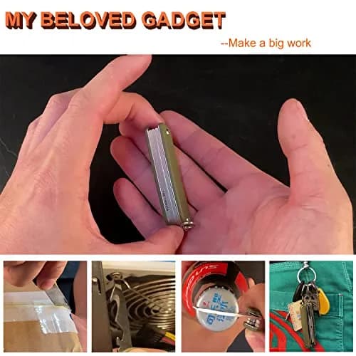 Ruike Small Keychain Knife for Men,Women Gifts,5 in1 Multitool, 12C27 Steel,Mini EDC Tactical Folding Pocket Knives Camping Key Tool,Multifunction,Scissors,Screwdriver,Bottle Opener,Cute Outdoor Gear | Compact & Multifunctional thumbnail 4