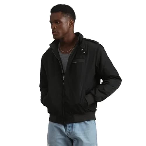Members Only Men's Iconic Racer Quilted Lining & Slim Fit Jacket (Black, Medium) | Classic Windbreaker for Men thumbnail 4