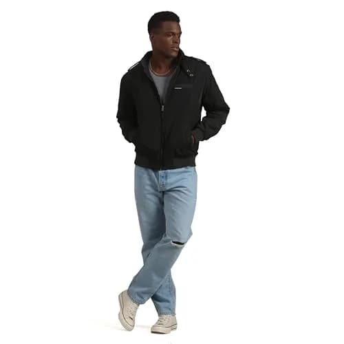 Members Only Men's Iconic Racer Quilted Lining & Slim Fit Jacket (Black, Medium) | Classic Windbreaker for Men thumbnail 6