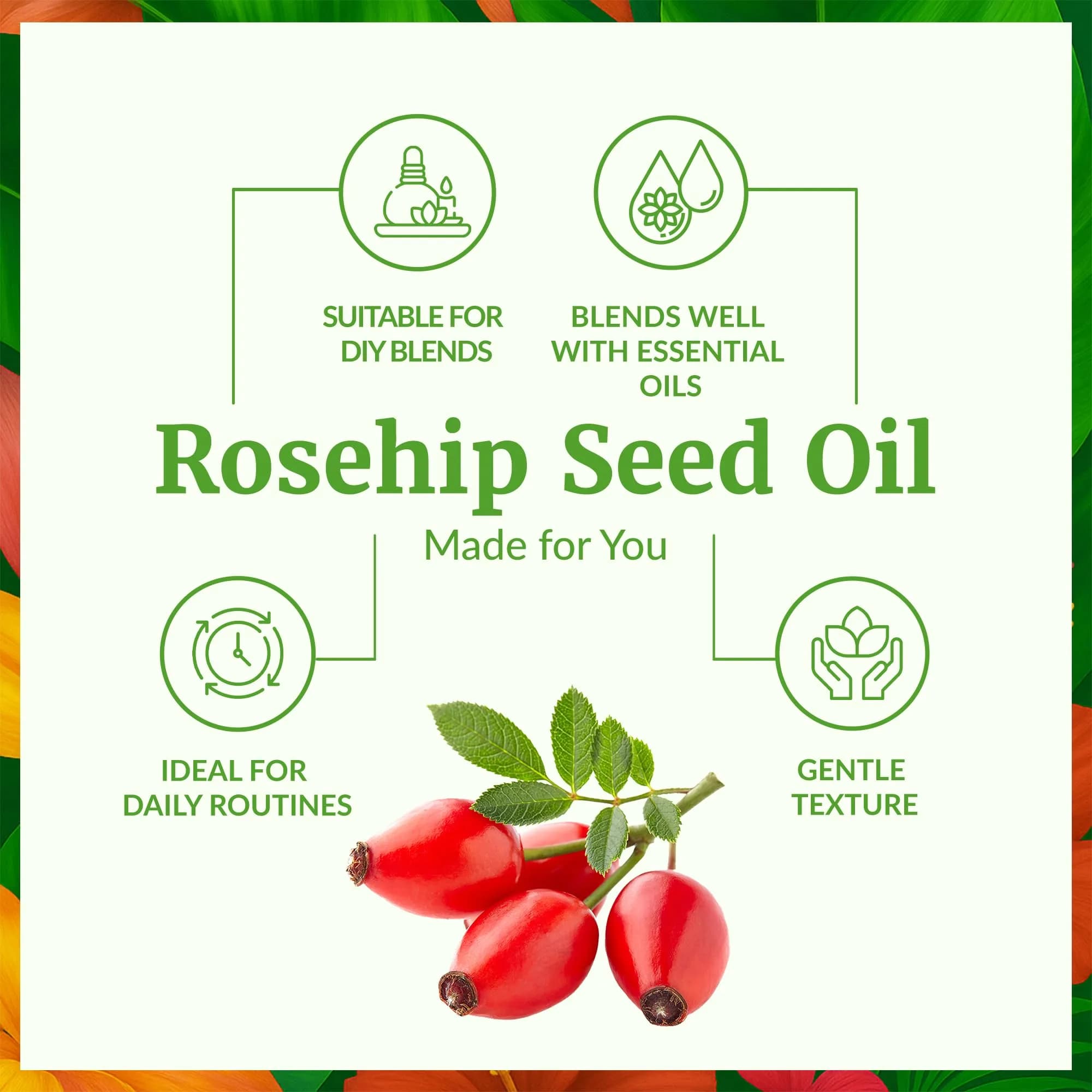 SVA ORGANICS Organic Rosehip Seed Oil 4 Fl Oz (118 ml) - Pure & Natural Carrier Oil - view 3