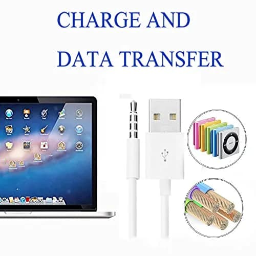 Amicable USB Data Cable for iPod Shuffle 3rd-7th Gen (2-Pack, 10cm) | Sync & Charge thumbnail 4