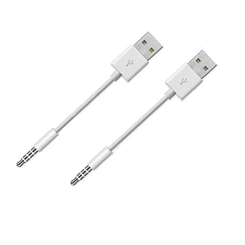 Amicable USB Data Cable for iPod Shuffle 3rd-7th Gen (2-Pack, 10cm) | Sync & Charge thumbnail 1