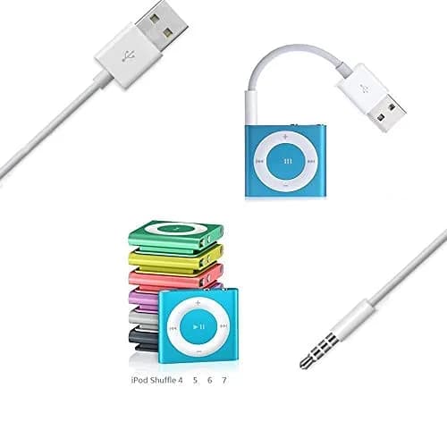 Amicable USB Data Cable for iPod Shuffle 3rd-7th Gen (2-Pack, 10cm) | Sync & Charge thumbnail 3