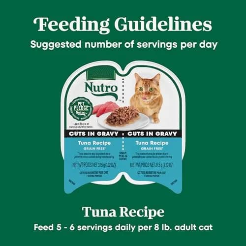 Nutro Perfect Portions Cuts Wet Cat Food, Tuna, 2.6 oz | Grain-Free, Moist & Complete Nutrition thumbnail 6