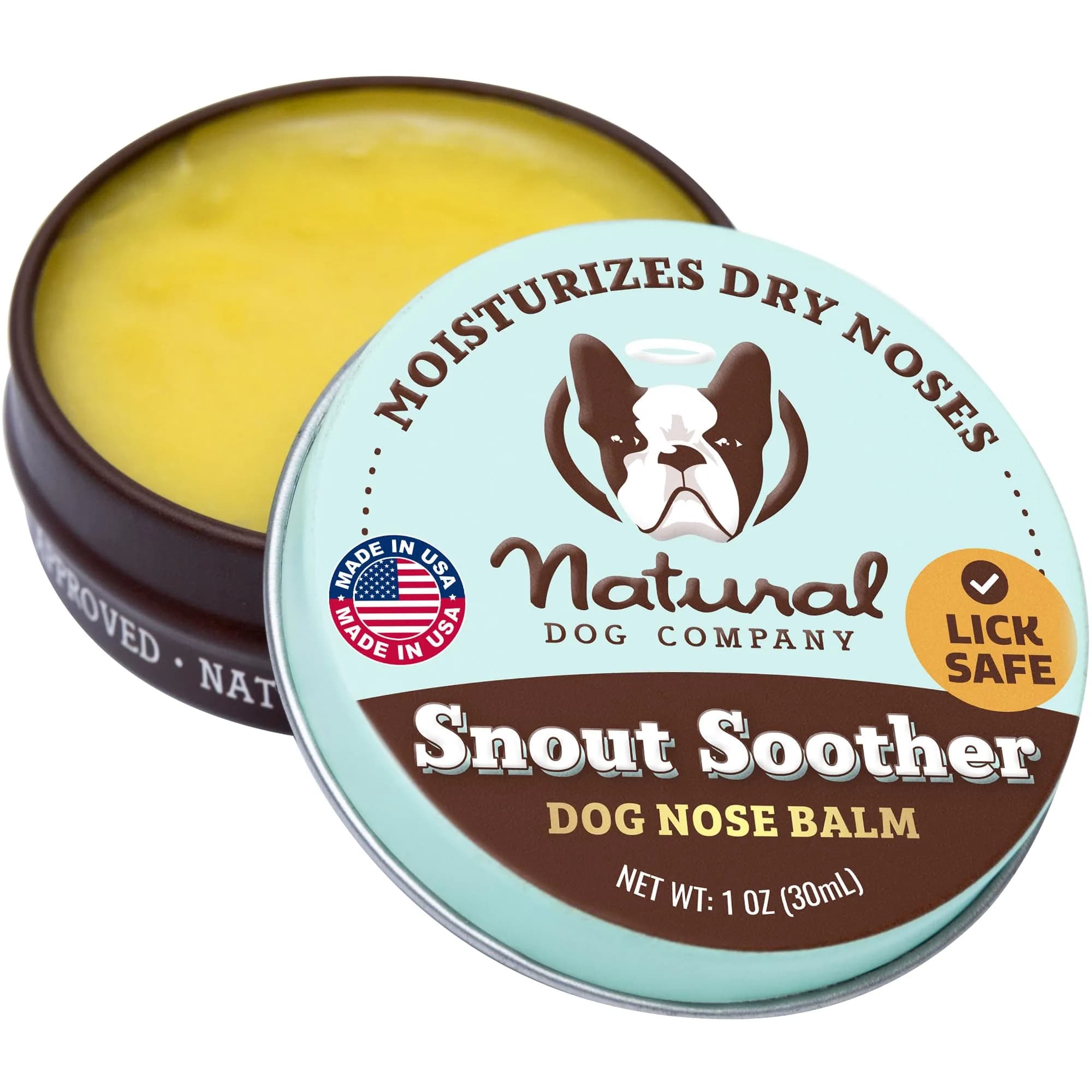 Natural Dog Company Snout Soother 0.15 oz Travel Stick | Nourishing Nose Balm for All Breeds — 1 oz