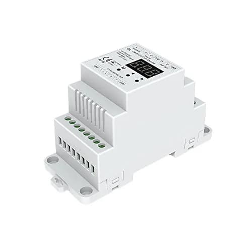 Nutbro DMX512 to 0-10V Decoder 4-Channel Dimmer 5-24VDC | RGB/RGBW Controller with Digital Display thumbnail 1