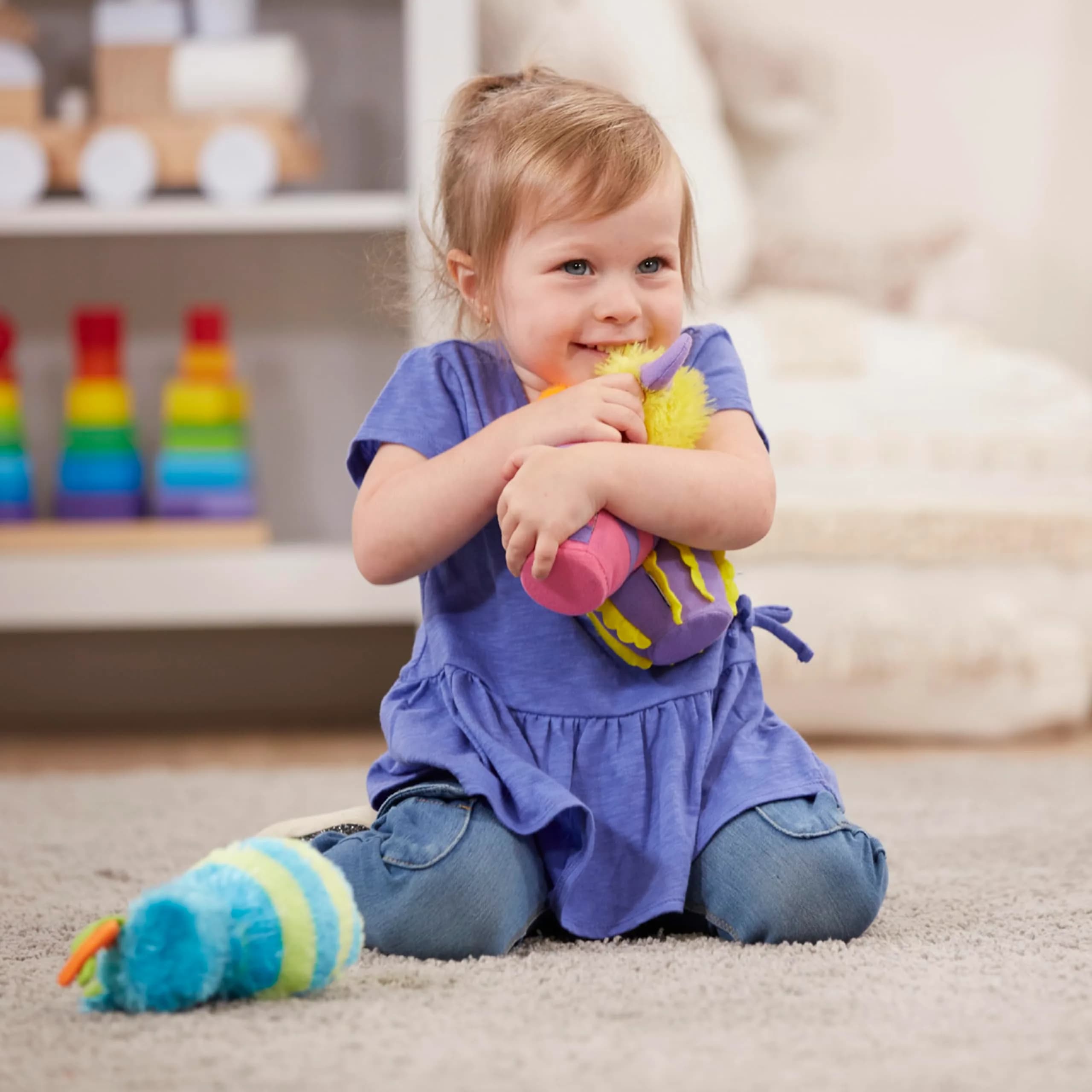 Melissa & Doug Fuzzy Monster Bowling Pins and Ball with Mesh Storage Bag - 8 Pieces Toddler Plush Indoor Bowling Set, for Toddlers and Kids Ages 2+ | Plush, Stable, Touchable Textures - view 8