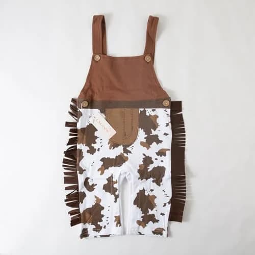 LXKIKMM Baby Cowboy Cowgirl Outfit Rodeo Halloween Costume, 3-6 Months | 4-Piece Western Romper Set thumbnail 5