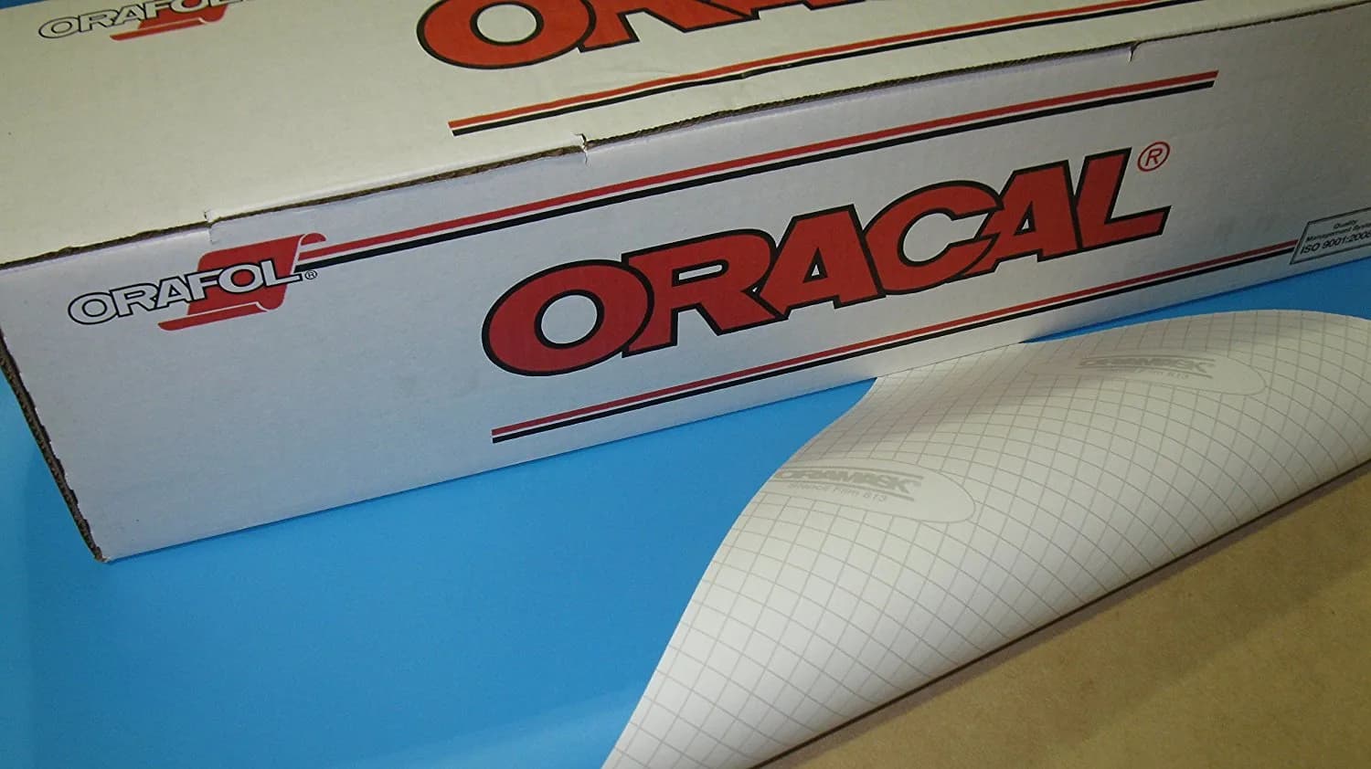 ORACAL Oramask 813 Low-Tack Paint Stencil Vinyl Roll 20ft x 1ft | Translucent Blue for Art & Craft — 20ft x 1ft