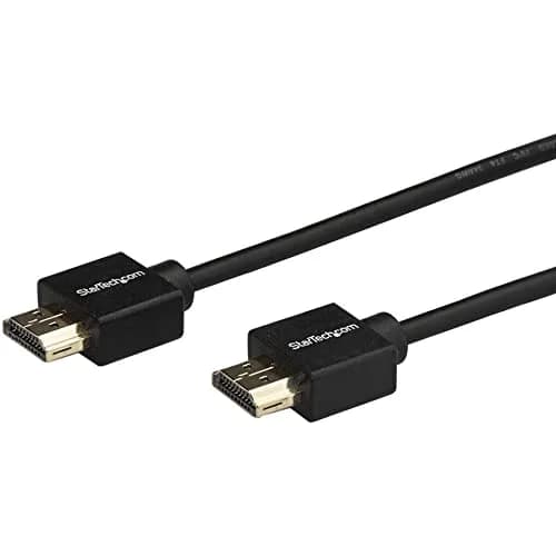 StarTech 6.6ft Slim HDMI 2.0 Cable, 4K 60Hz, HDR10, Male to Male Gripping | High-Speed HDMI with Ethernet, 4K@60Hz, HDR10, 32 Ch Audio thumbnail 1
