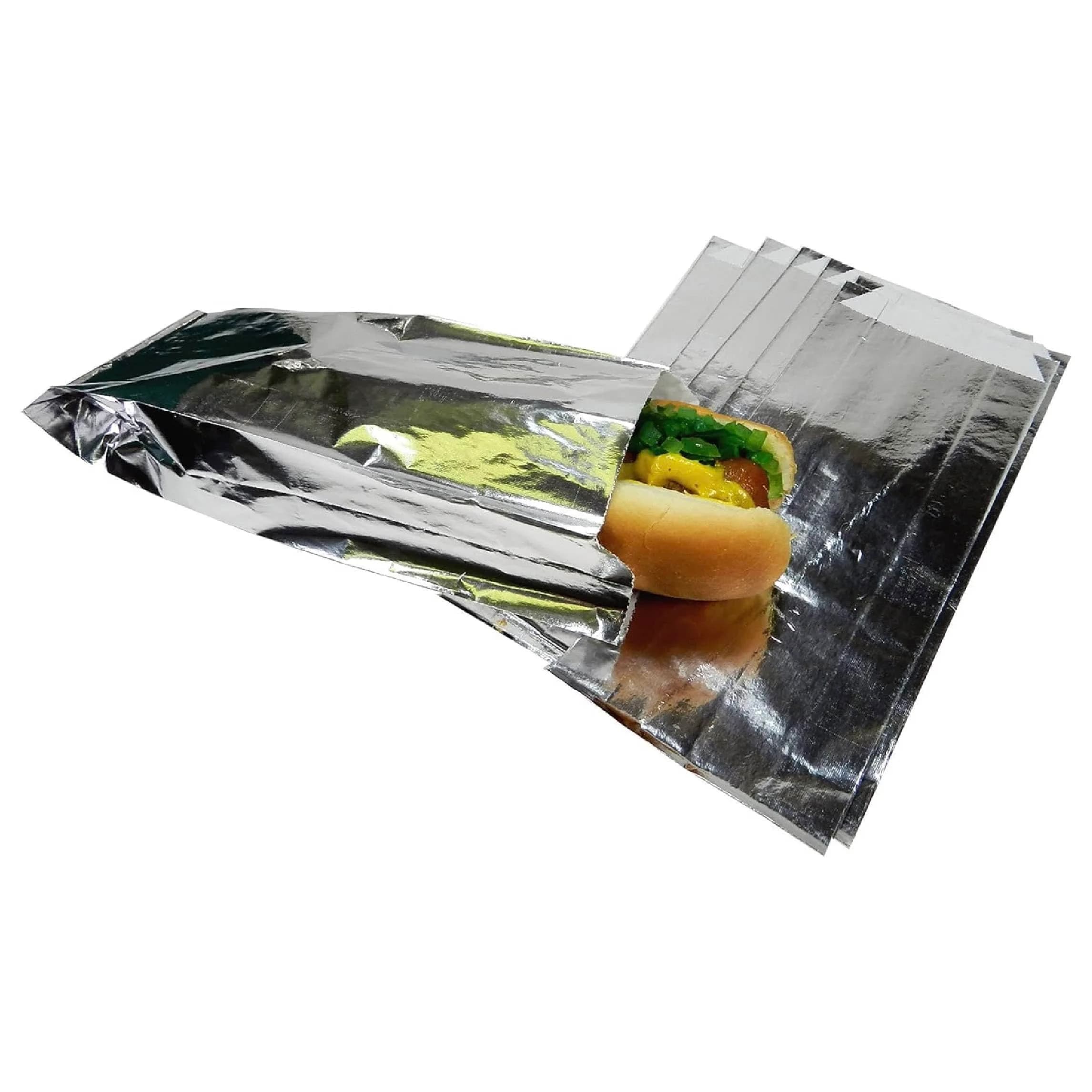 Regency Wraps Grease Resistant French Fry Bags 4.5 x 3.5 Inch Pack of 50 | Keep Hands Clean at Parties — Hot Dog Bag