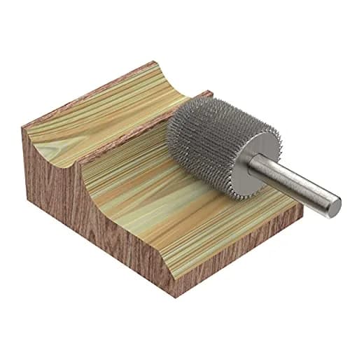 Kutzall Extreme Ball Nose Rotary Burr 1/4" Shaft, Very Coarse - 19mm (3/4") Dia. X 28.5mm (1-1/8") Length | Tungsten Carbide Wood Carving Bit thumbnail 4