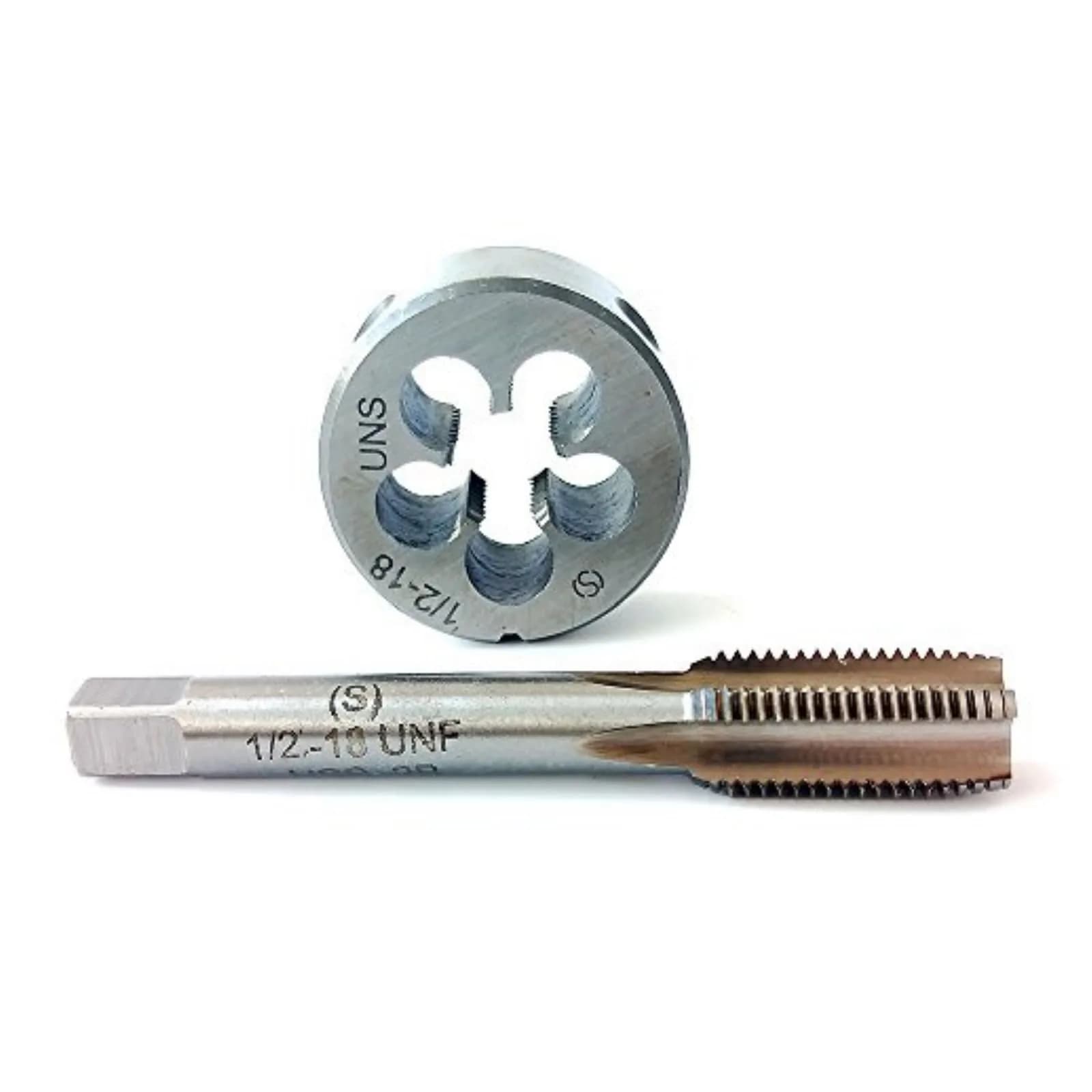 ASZLBYM 1/2-18 Tap And Die Set | HSS Round Thread Die for Machine & Hand Use (0.132kg)