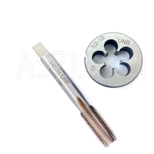 ASZLBYM 1/2-18 Tap And Die Set | HSS Round Thread Die for Machine & Hand Use (0.132kg) thumbnail 6