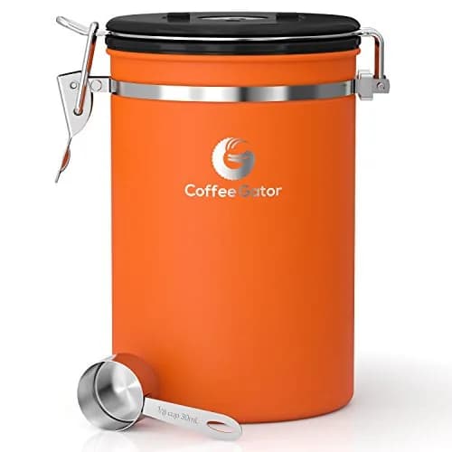 Coffee Gator Coffee Canister 22oz | Airtight Stainless Steel Container with Date Tracker & Scoop thumbnail 8