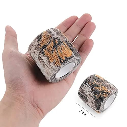 EAmber Camo Wrap Tape 5cm x 4.5m (2in x 14.76ft) | Self-Adhesive & Reusable Concealment Wrap thumbnail 4