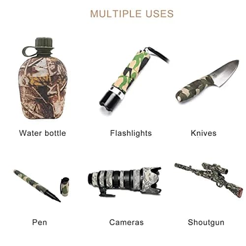 EAmber Camo Wrap Tape 5cm x 4.5m (2in x 14.76ft) | Self-Adhesive & Reusable Concealment Wrap thumbnail 5