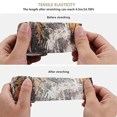 EAmber Camo Wrap Tape 5cm x 4.5m (2in x 14.76ft) | Self-Adhesive & Reusable Concealment Wrap thumbnail 3