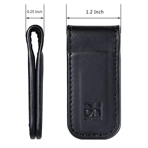 GH GOLD HORSE Slim Magnetic Money Clip Genuine Leather Business Card Holder for Men | 7 cm (2.75 in) thumbnail 4