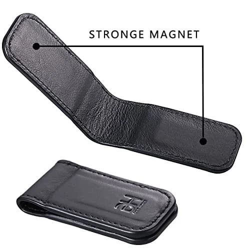 GH GOLD HORSE Slim Magnetic Money Clip Genuine Leather Business Card Holder for Men | 7 cm (2.75 in) thumbnail 5