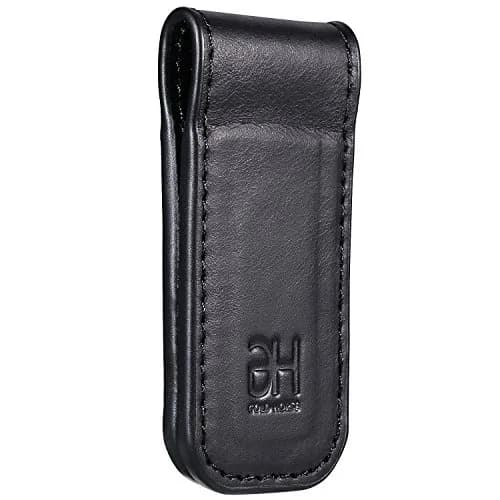 GH GOLD HORSE Slim Magnetic Money Clip Genuine Leather Business Card Holder for Men | 7 cm (2.75 in) thumbnail 2