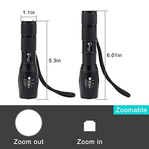 ULTRAFIRE A100 Tactical LED Flashlight 800 Lumens | Focusable, Interchangeable Lenses, Magnetic Base, Weather-Resistant thumbnail 4