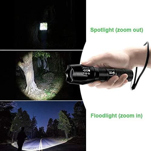 ULTRAFIRE A100 Tactical LED Flashlight 800 Lumens | Focusable, Interchangeable Lenses, Magnetic Base, Weather-Resistant thumbnail 6