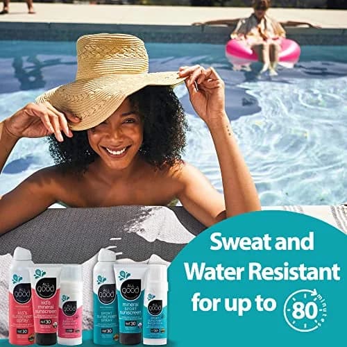 All Good Sunscreen - Sport Mineral Sunscreen Lotion, Reef Friendly, SPF 30+ for Face & Body, Water & Sweat Resistant, 2-pack (3 oz) thumbnail 3
