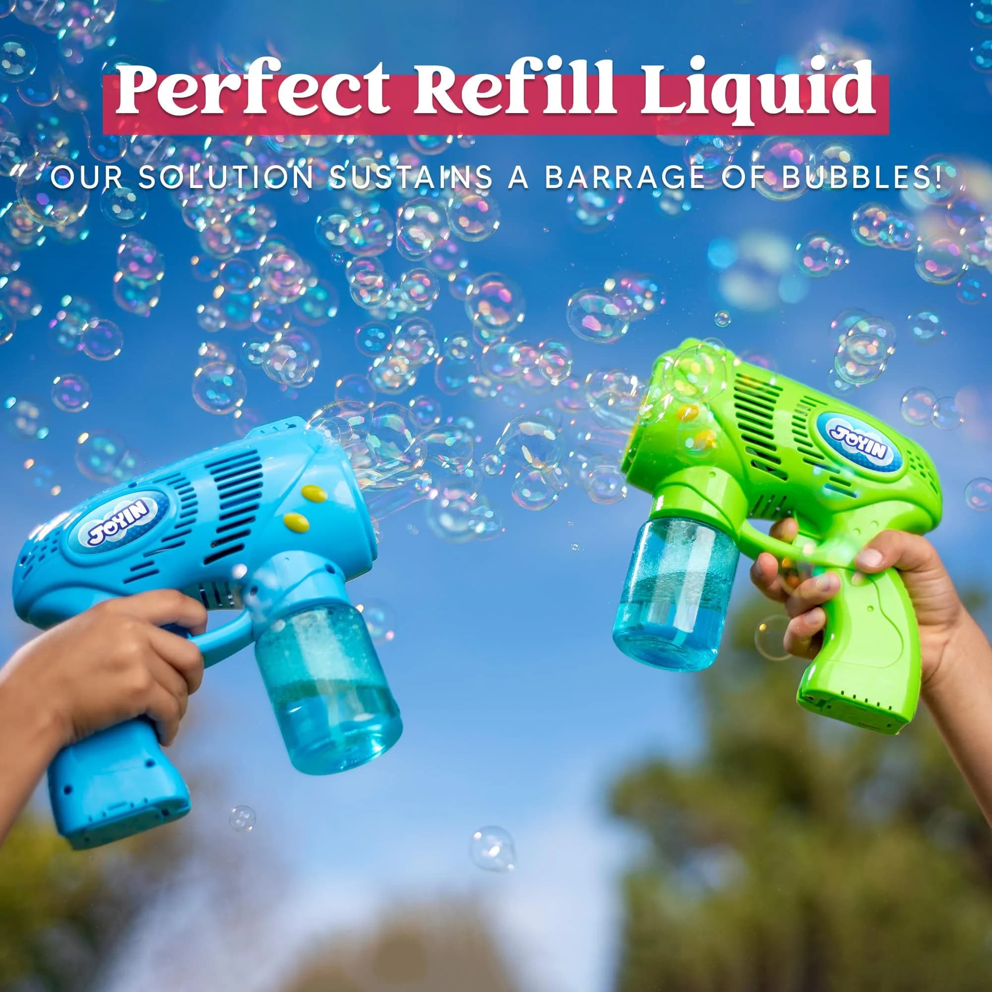 JOYIN Blue Concentrated Bubble Solution Refill (32 OZ / 946 ml) | Makes 2.5 Gallons of Fun Bubbles - view 7