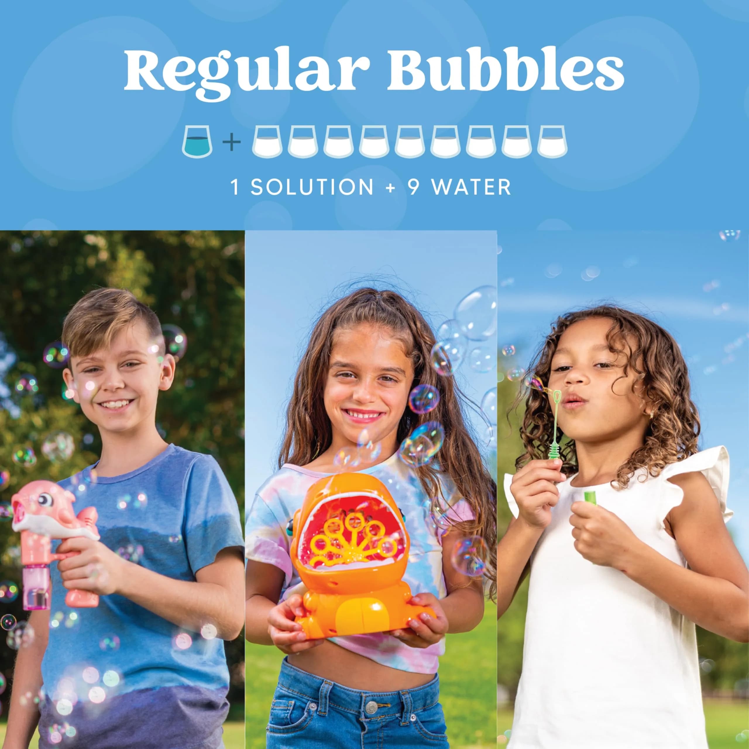 JOYIN Blue Concentrated Bubble Solution Refill (32 OZ / 946 ml) | Makes 2.5 Gallons of Fun Bubbles - view 3