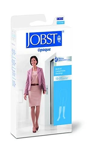 JOBST Opaque Knee High 15-20 mmHg Compression Stockings | Elegant, Moisture-Wicking, Latex-Free, Classic Black thumbnail 2
