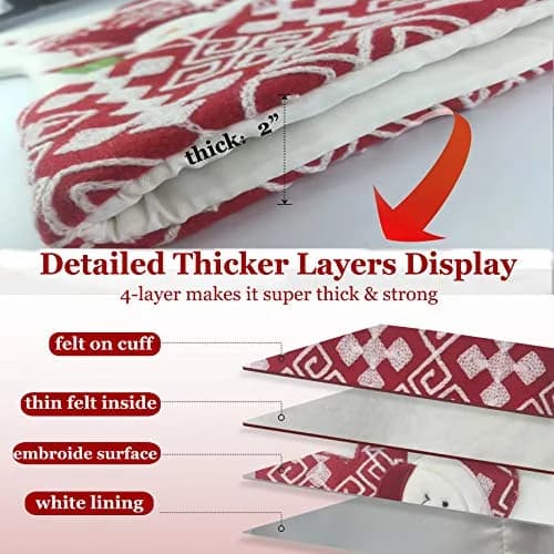 WEWILL Classic Christmas Stockings Set of 2 Elk, Snowman 17 inch | Festive Holiday Decor thumbnail 4
