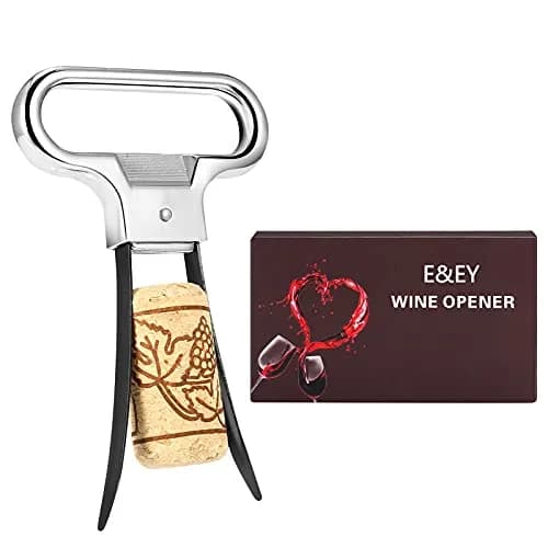 E&EY Ah-So Wine Opener Two-Prong Cork Puller for Old Red Wine 11cm (4.3in) | Protects Wine Corks thumbnail 1