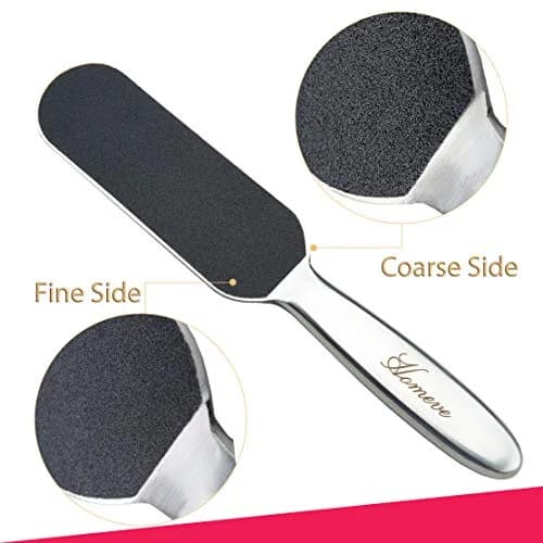 Homeve Pedicure Foot File Reusable Stainless Steel Cracked Skin Callus Remover Feet Rasp | Ergonomic & Durable thumbnail 2