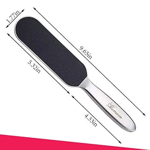 Homeve Pedicure Foot File Reusable Stainless Steel Cracked Skin Callus Remover Feet Rasp | Ergonomic & Durable thumbnail 3