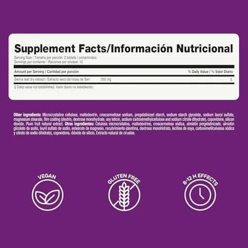 Prunelax Ciruelax Maximum Relief Laxative Tablets with Natural Senna for Occasional Constipation, Senna Extract, Vegan & Gluten-Free, Gentle Overnight Relief - 24ct thumbnail 9