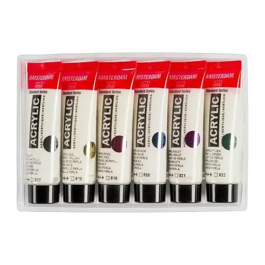 Amsterdam Standard Series Acrylic Paint Set, Pearl, 0.6 fl oz, 6 Count | Vibrant, Water-Based, Versatile for Artists thumbnail 2