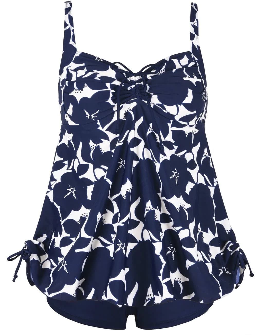 Septangle Slimming Swimsuits for Women Tummy Control High Waisted Ruched Vintage Bathing Suit Blue US12 | Flattering Fit & Comfort — Beige and Blue Floral / 20